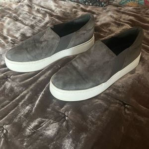 Vince Warren Gray Suede Slip On Low Top Platform Sneakers Women’s Size 8.5